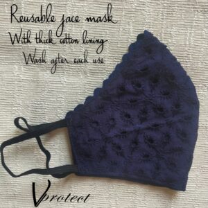 Navy Blue Hakoba Mask