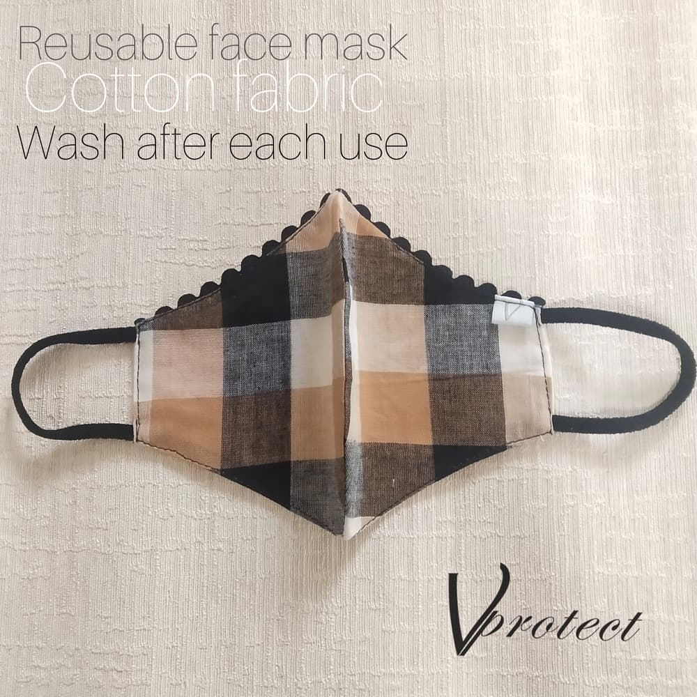 brown checks front with lace-min