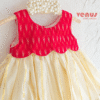 Elegant Red and Gold Children’s Dress